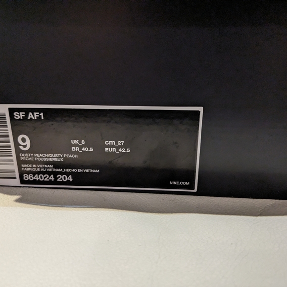 Nike SF-AF1 sz. 9 Dusty Peach - Picture 5 of 6